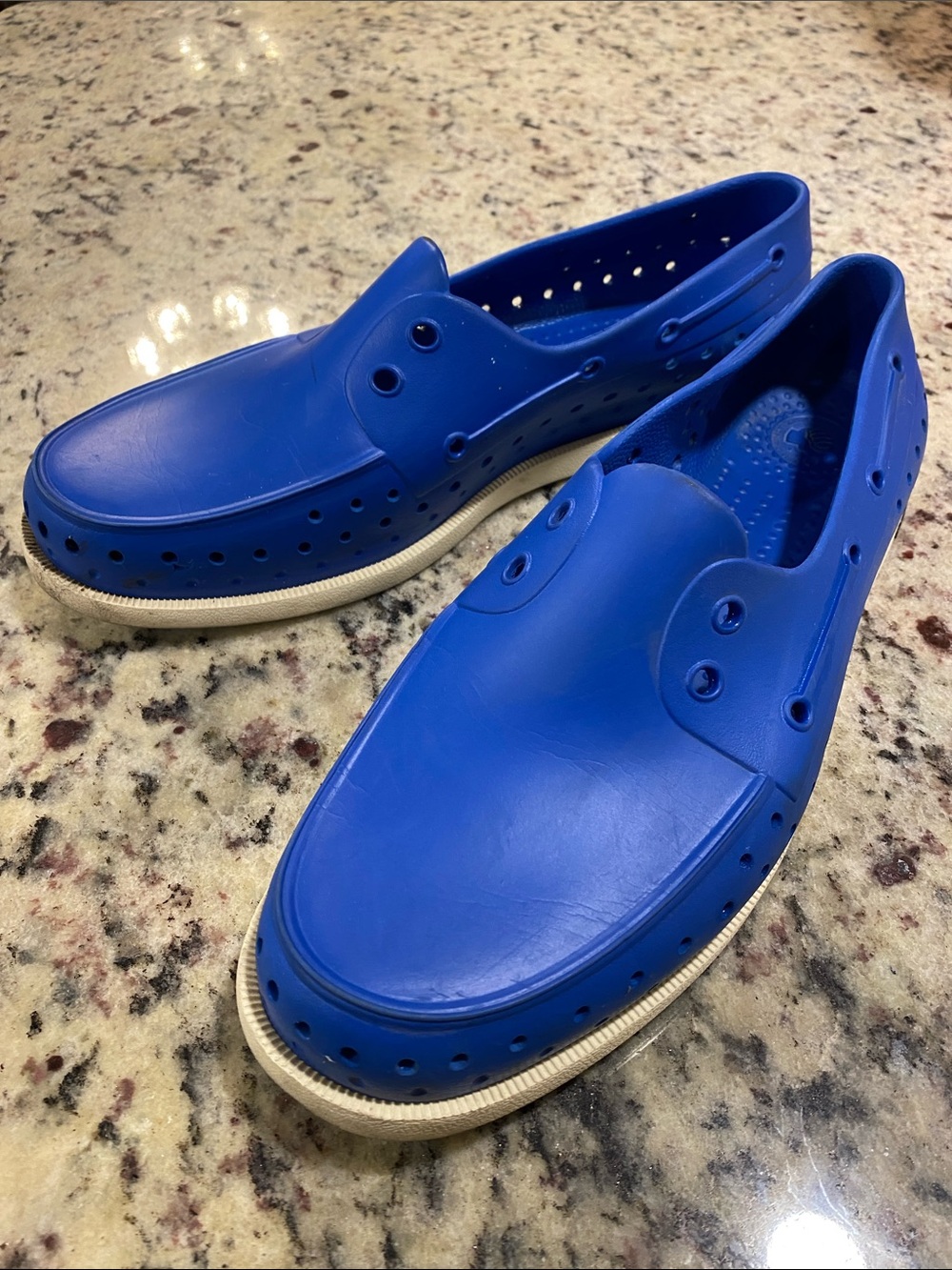 Native Breathable Slip-On Men's Shoes in Blue 10 M